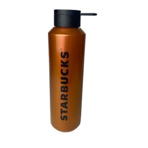 Starbucks Shiny Orange Plastic Water Bottle Shaker 24 oz